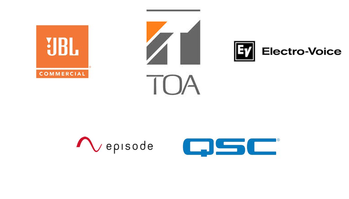 commercial audio systems brands installed by K&S Electronics and Security